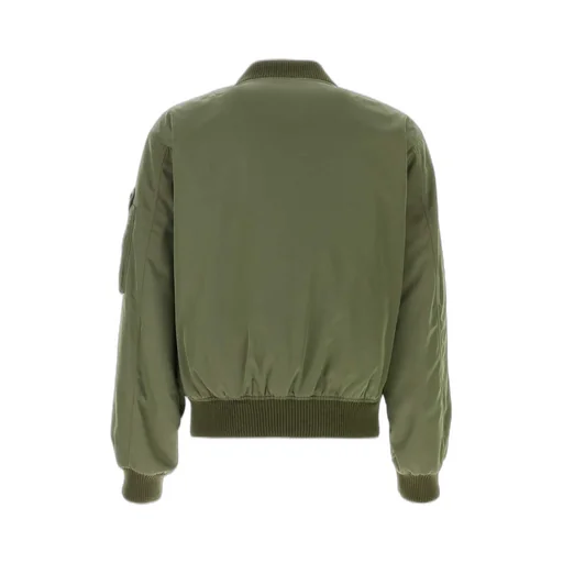 Prada Triangle-Logo Zipped Bomber Jacket