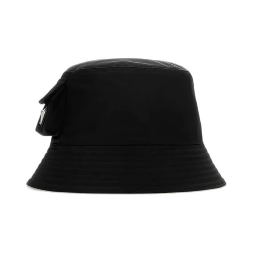 Prada Triangle-Logo Pocket-Detailed Bucket Hat