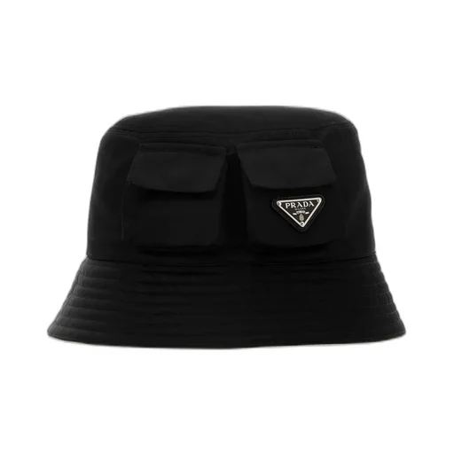 Prada Triangle-Logo Pocket-Detailed Bucket Hat