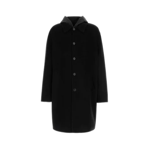 Prada Long Sleeved Straight Hem Overcoat