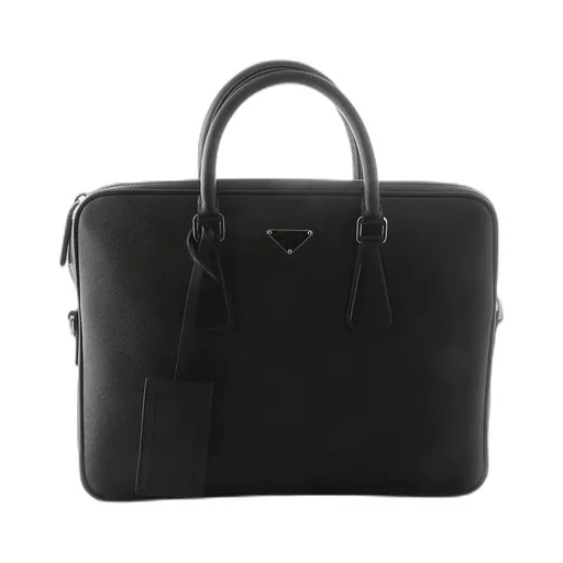 Prada Logo Plaque Laptop Bag