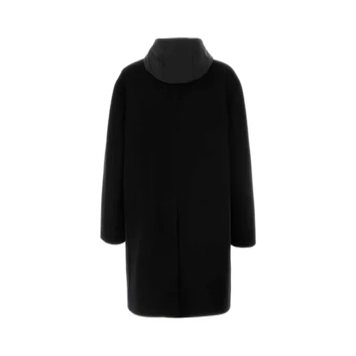 Prada Long Sleeved Straight Hem Overcoat