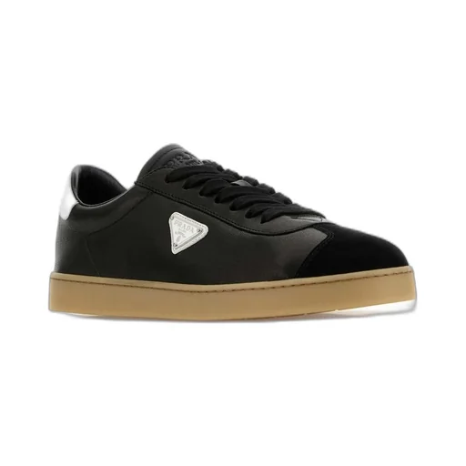 Prada Triangle-Logo Lace-Up Sneakers