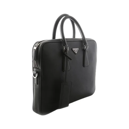 Prada Logo Plaque Laptop Bag