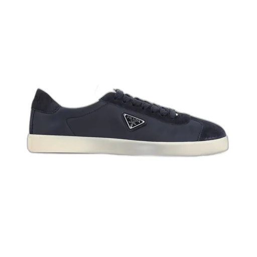 Prada Logo Plaque Lace-Up Sneakers
