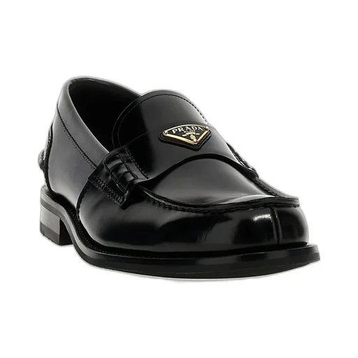 Prada Triangle-Logo Slip-On Loafers