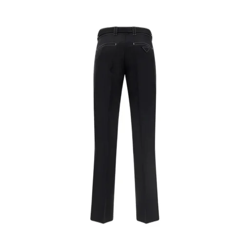 Prada Logo Detailed Straight Leg Pants