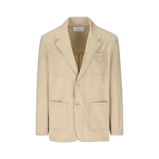 Prada Triangle Patch Button-Up Jacket