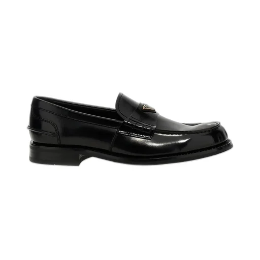 Prada Triangle-Logo Slip-On Loafers