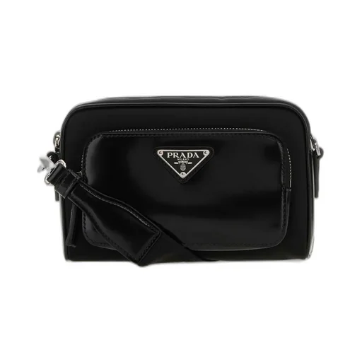 Prada Triangle-Logo Zipped Crossbody Bag