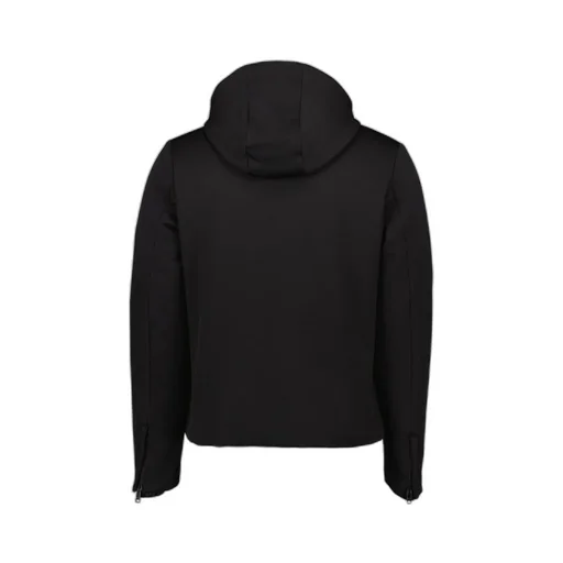 Prada Logo Plaque Zip-Up Hooded Jacket