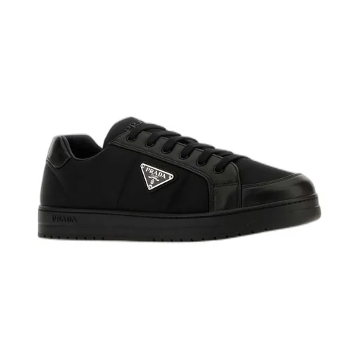 Prada Downtown Triangle-Logo Lace-Up Sneakers