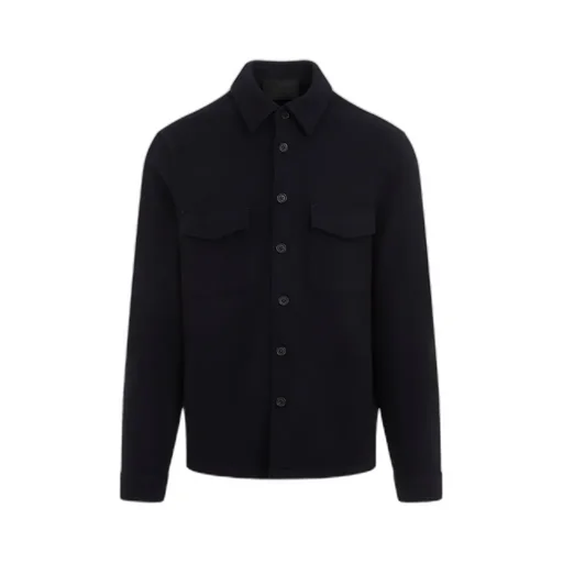 Prada Triangle-Logo Button-Up Shirt