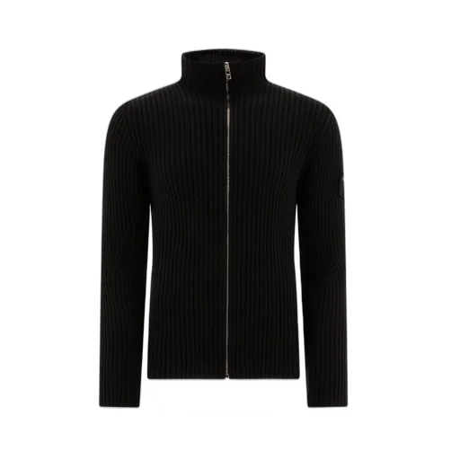 Prada Mock-Neck Zip-Up Cardigan