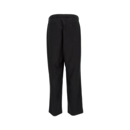 Prada Logo-Patch Wide-Leg Tailored Trousers