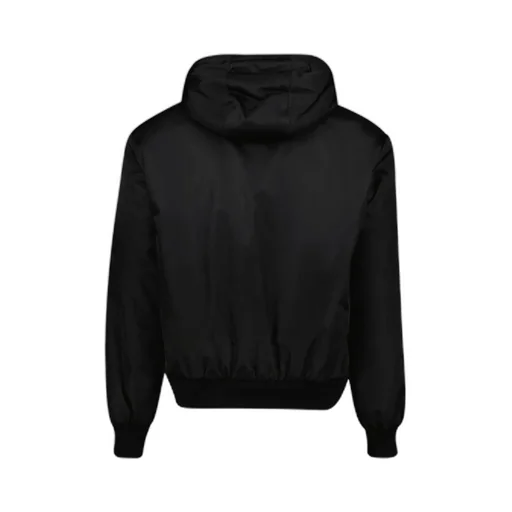 Prada Re-Nylon Triangle-Logo Zipped Hooded Jacket