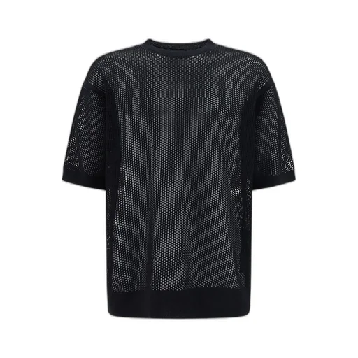 Prada Short-Sleeved Open-Knitted Top