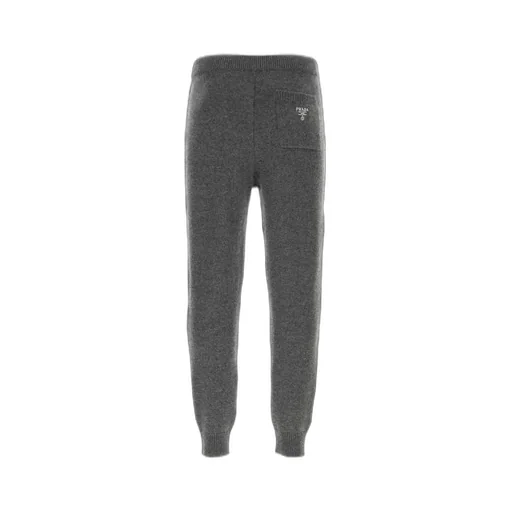 Prada Logo Embroidered Jogging Pants