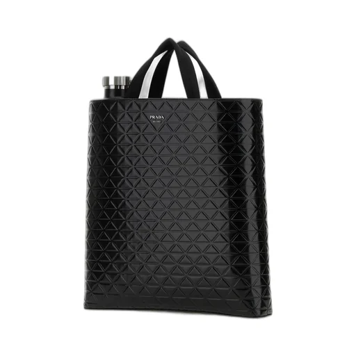 Prada Embossed-Printed Top Handle Bag