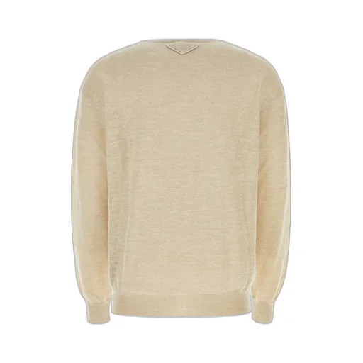 Prada Criss-Cross V-Neck Knit Sweatshirt