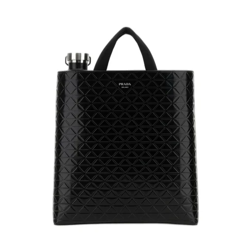 Prada Embossed-Printed Top Handle Bag