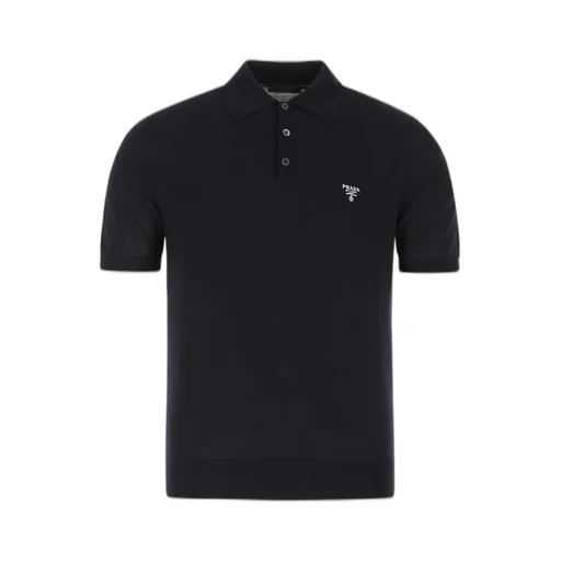 Prada Triangle Logo Short-Sleeved Polo Shirt