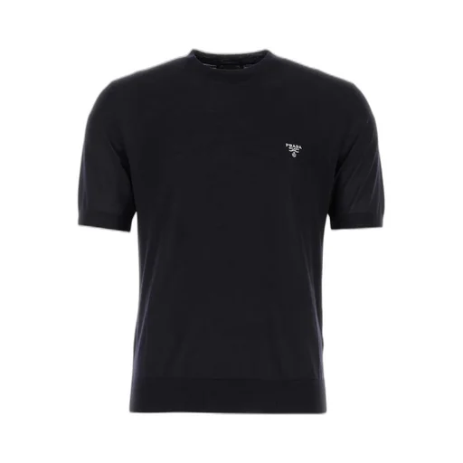 Prada Logo Embroidered Crewneck T-Shirt