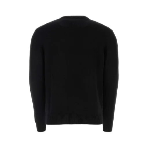 Prada Logo Embroidered Crewneck Knit Sweater