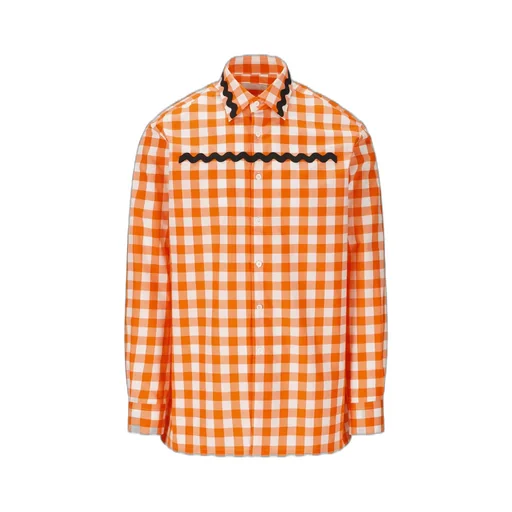 Prada Check-Printed Buttoned Shirt