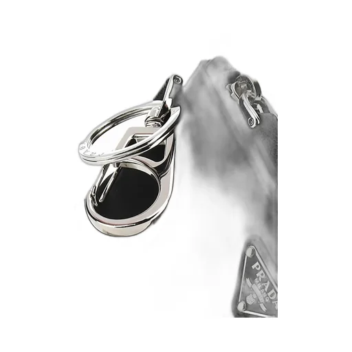 Prada Logo Plaque Pouch Keyring