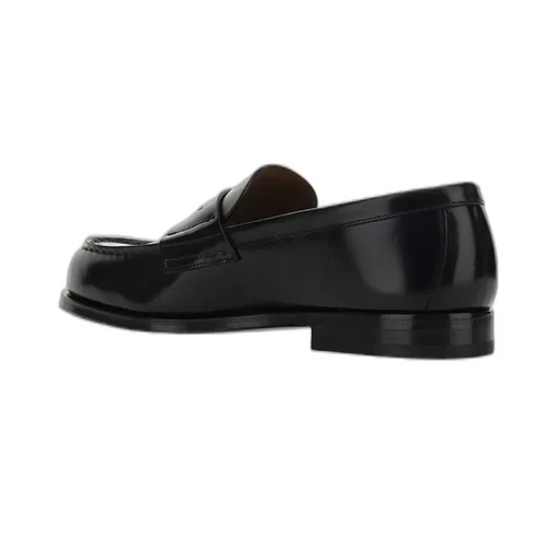 Prada Logo-Triangle Slip-On Penny Loafers