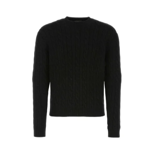Prada Cable-Knit Crewneck Sweater