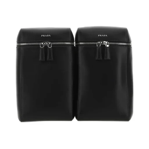 Prada Logo Embossed Backpack
