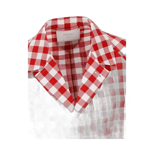 Prada Check-Printed Belted Coat