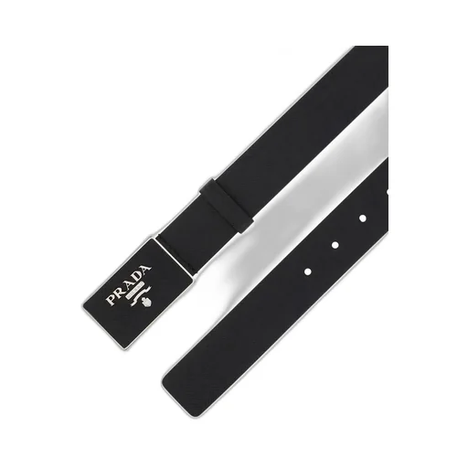 Prada Logo Plaque Buckle Belt