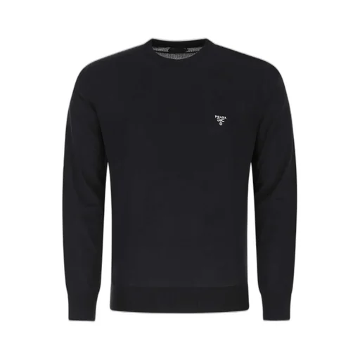Prada Logo Embroidered Crewneck Jumper