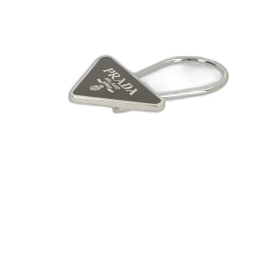 Prada Triangle-Logo Keychain