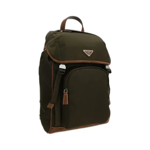 Prada Logo Plaque Buckle-Fastened Backpack