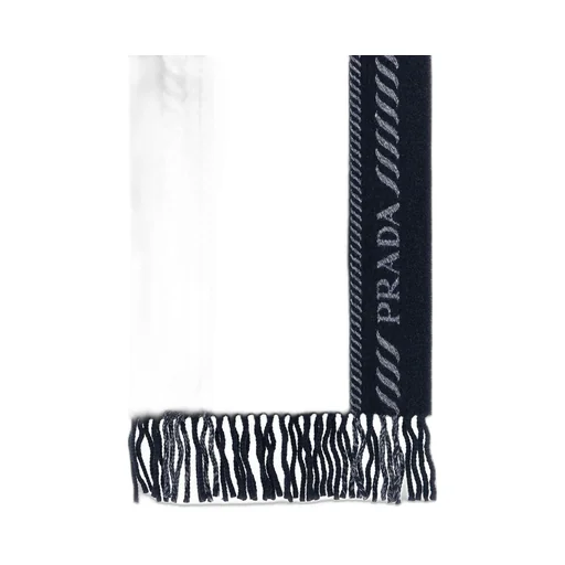 Prada Fringed Knitted Scarf