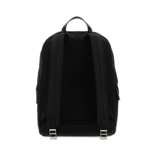 Prada Logo-Plaque Zipped Backpack