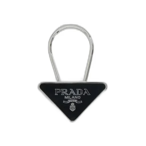 Prada Triangle-Logo Keychain