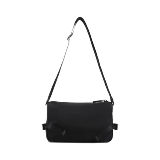 Prada Logo Plaque Zipped Messenger Bag