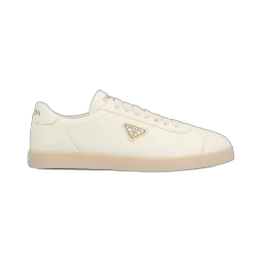 Prada Triangle Logo Plaque Low-Top Sneakers