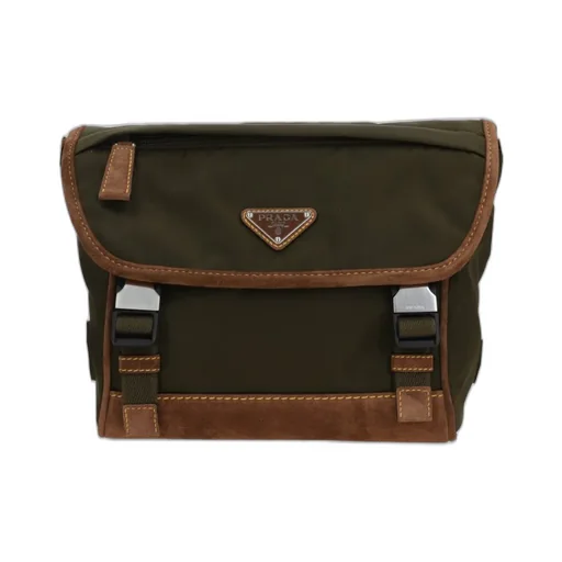 Prada Re-Nylon Triangle-Logo Panelled Messenger Bag