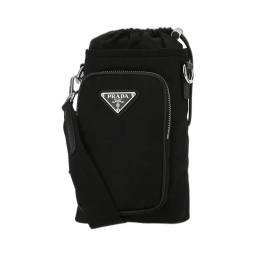 Prada Logo Plaque Zipped Phone Bag