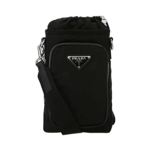 Prada Logo Plaque Zipped Phone Bag