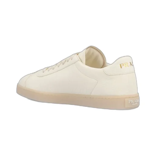 Prada Triangle Logo Plaque Low-Top Sneakers