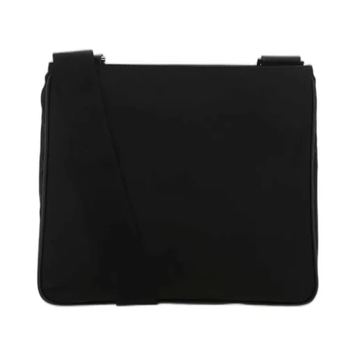 Prada Logo Plaque Zipped Messenger Bag