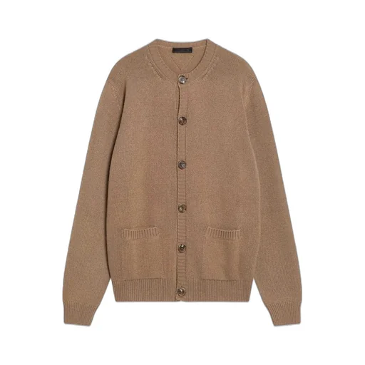 Prada Crewneck Button-Up Cardigan