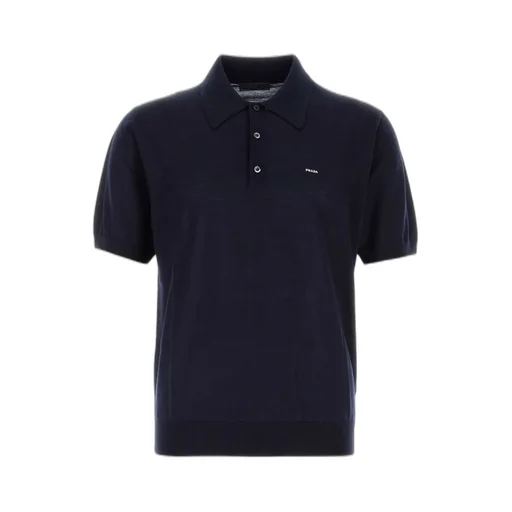 Prada Short-Sleeved Knitted Polo Shirt